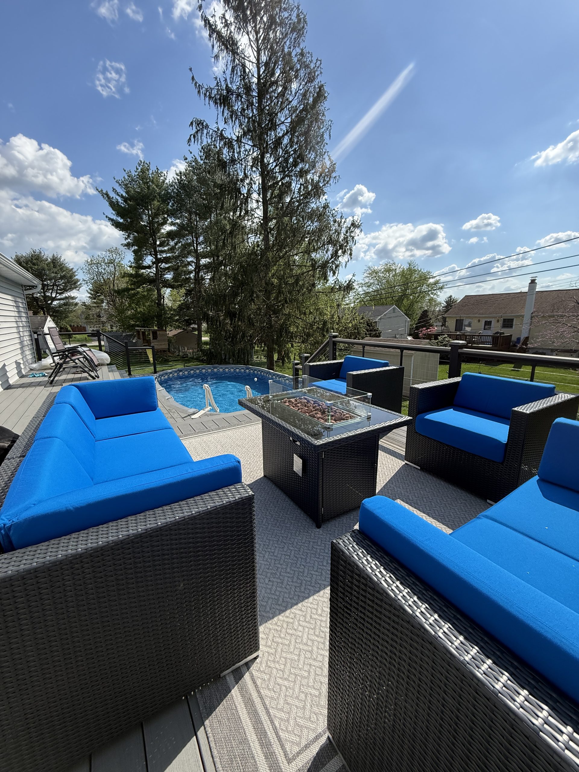 Ohana outdoor patio furniture with fire table